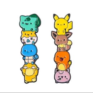 Multicolor Pokémon enamel pin Pikachu Eevee Charmander for backpack clothes hat